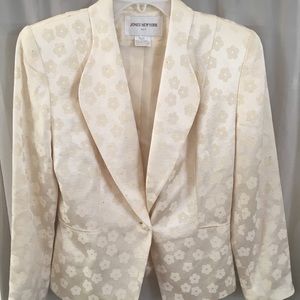 NWT Vintage Jones New York Raw Silk Blazer Size 10